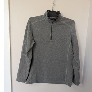 Kuhl Mens Revel 1/4 Zip Fleece Pullover Charcoal Gray Heather Large